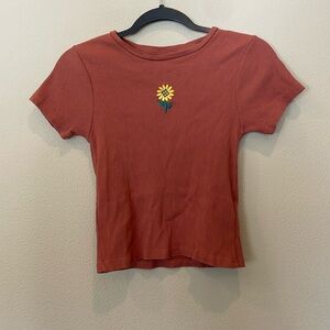 Sunflower Baby Crop Tee